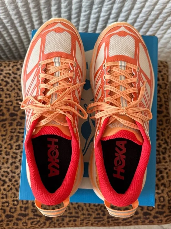 HOKA Mafate Speed 2 Trail Running Shoes | Ember/Pale Tangerine | Size 9.5W - Picture 2 of 7